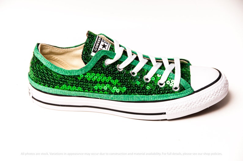 Bridal Favorite Kelly Green Converse Low Top Sneakers Etsy