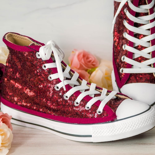 glitter converse high tops sequins