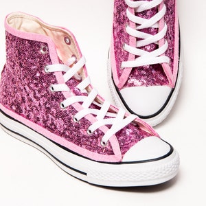 sparkly pink converse high tops