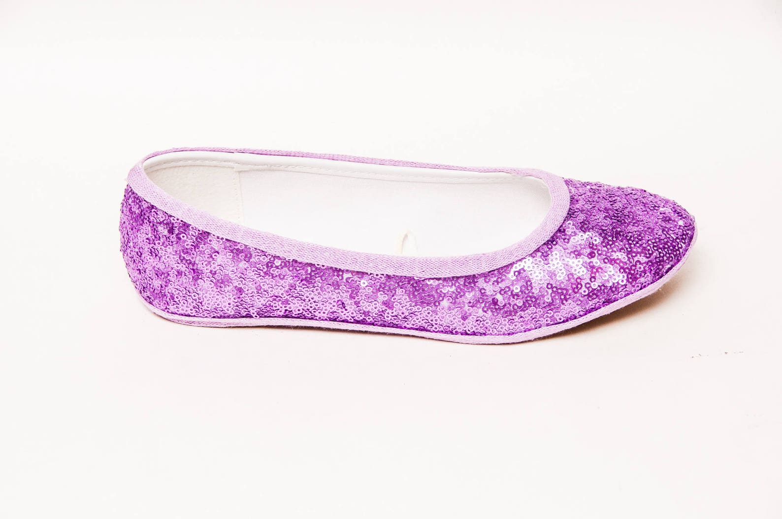 sequin - lilac purple slipper ballet flats custom shoes