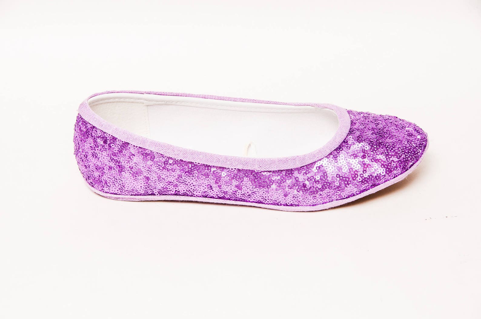sequin - lilac purple slipper ballet flats custom shoes
