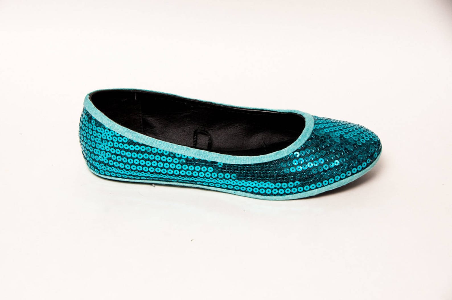 sequin - jade green blue ballet slipper flats custom shoes by princess pumps