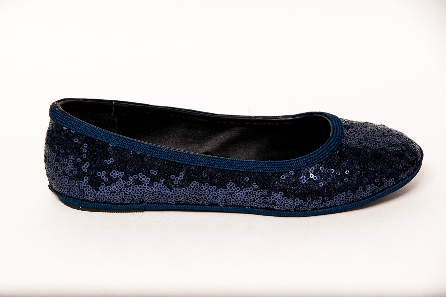 navy blue lace ballet flats