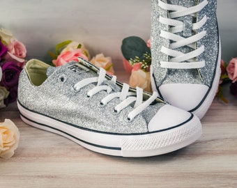 silver converse high tops