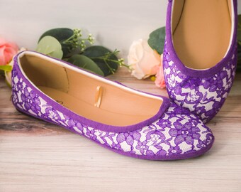 Purple flat shoes for wedding 2025