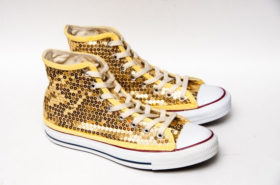 gold sequin converse shoes