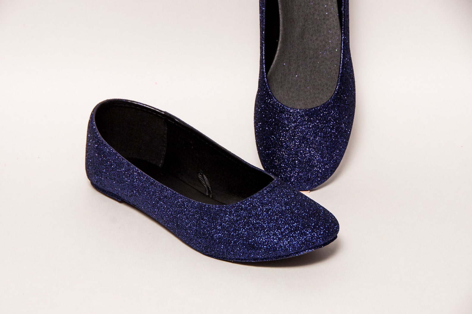 purple shadow glitter ballet flats