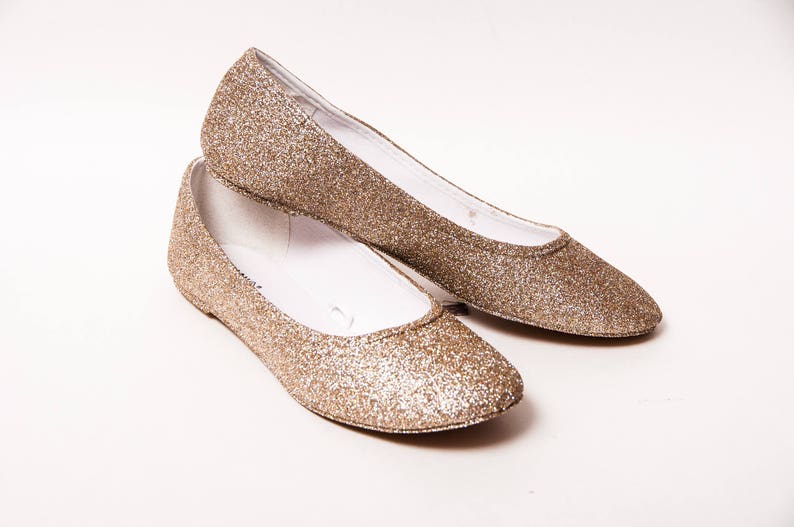 champagne ballerina flats