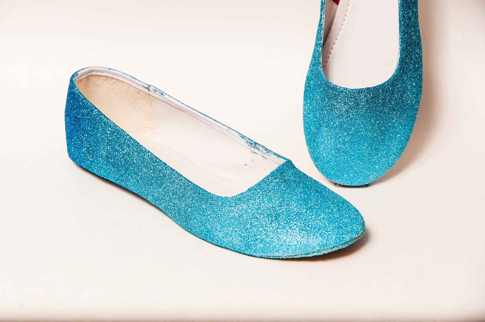 ombre glitter ballet flats