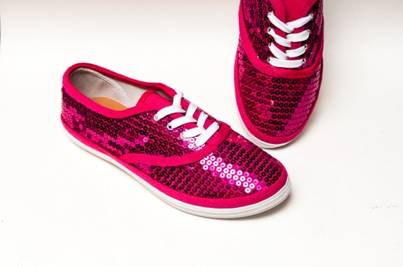 sequin canvas shoes