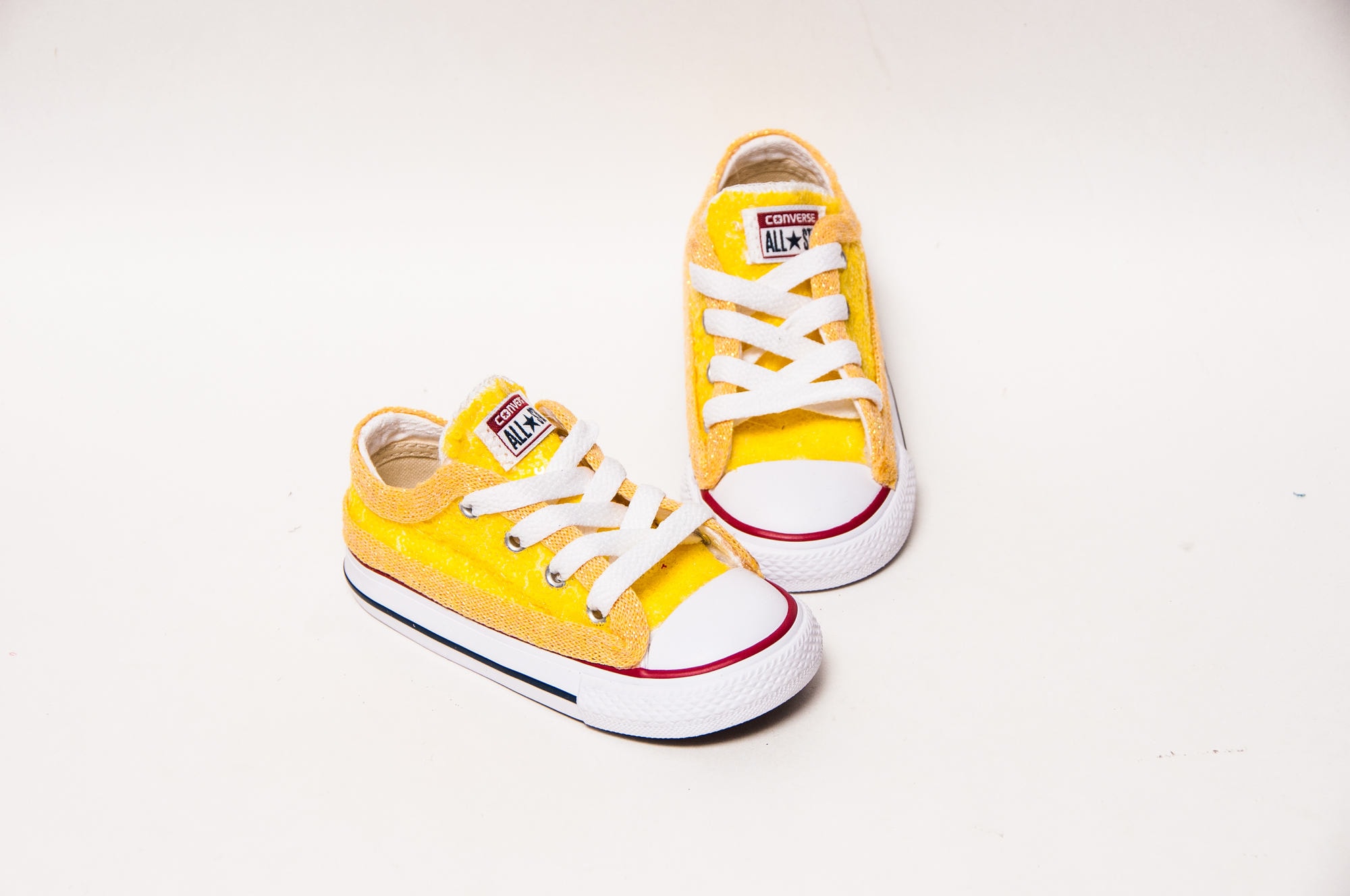 converse gold sequin and canvas sneakers