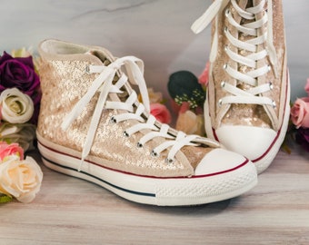 gold sparkly converse