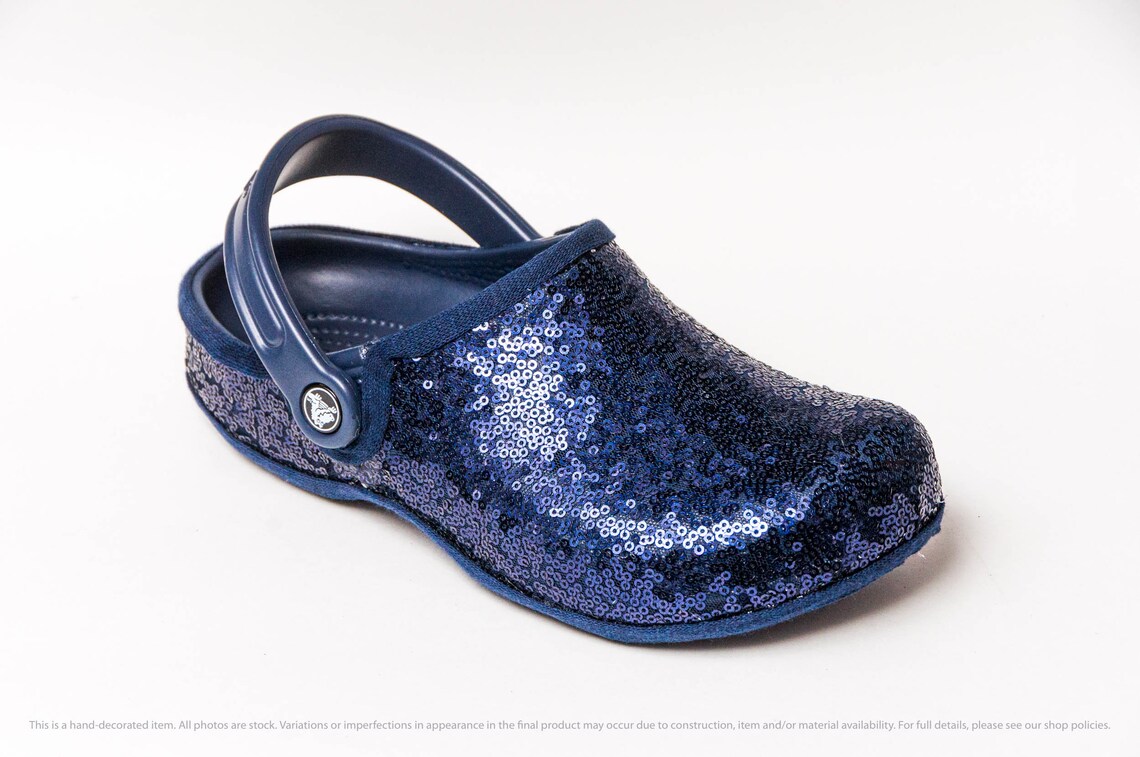 sequin crocs