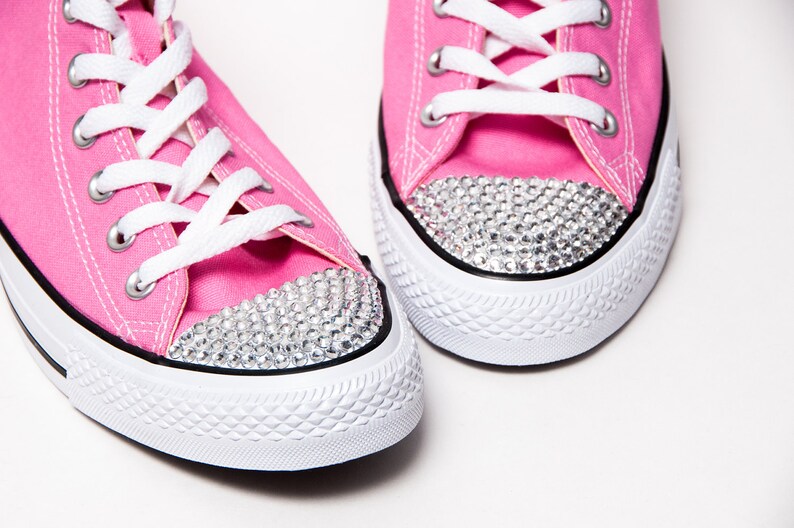rhinestone toe converse