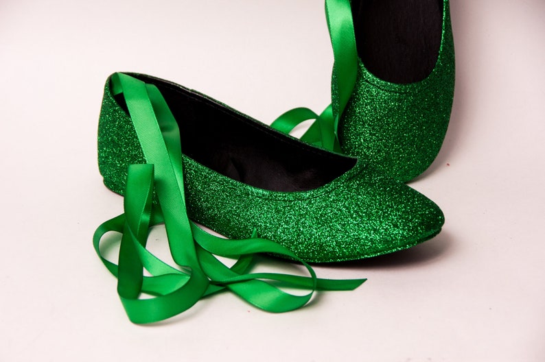 apple green ballet flats