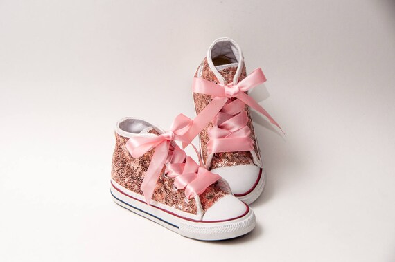 pink sparkly converse toddler