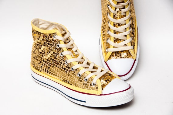 gold sparkly converse