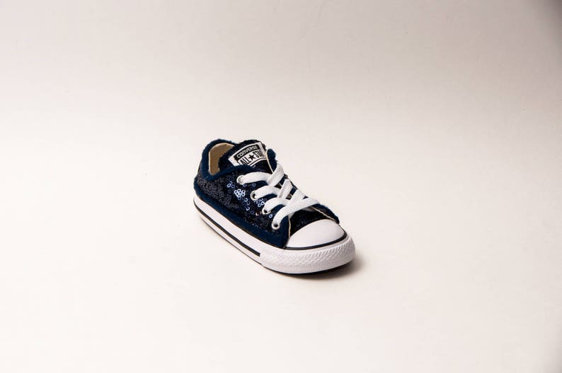 blue sequin tennis shoes