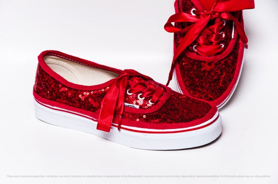 red sequin vans