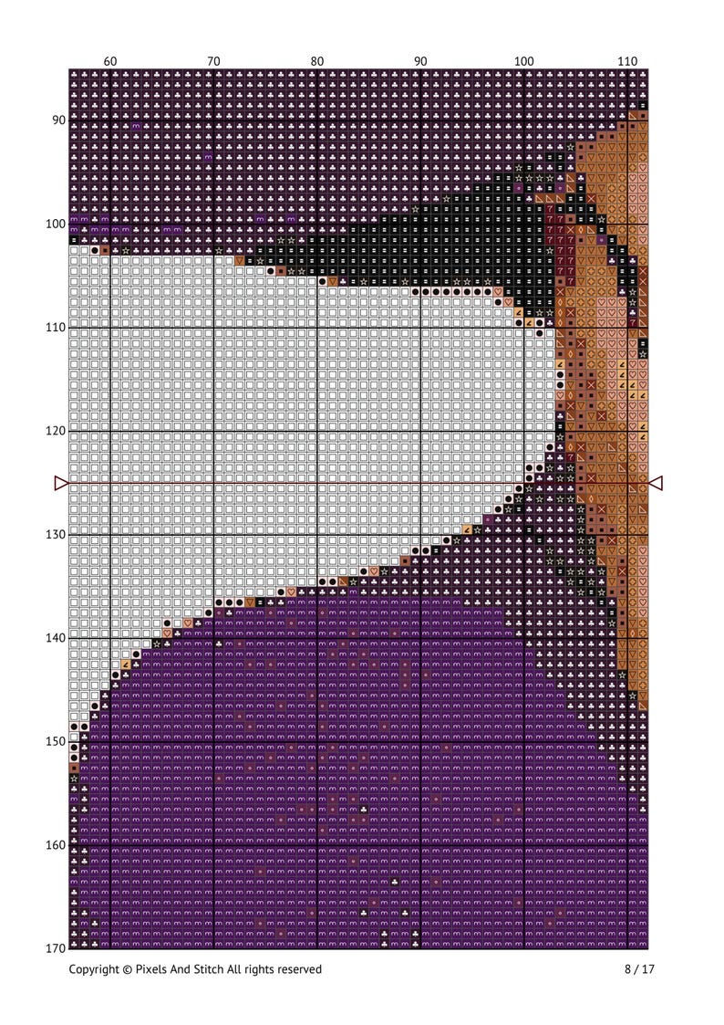 Vintage Lady Cross Stitch Pattern in Purple Hat – Elegant Woman ...