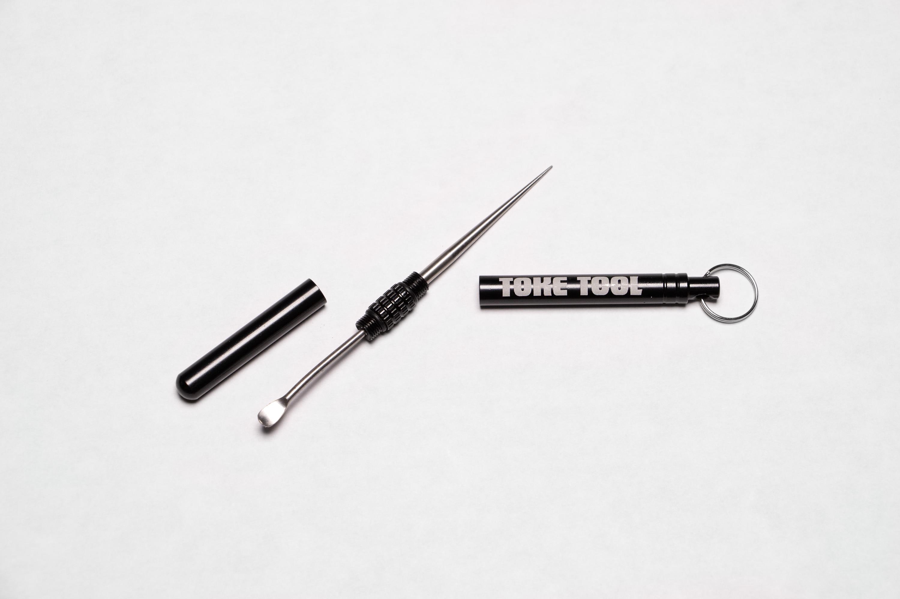 The Original Toke Tool - All-in-One Keychain - compact, portable wax spoon, pick, cone packer - SHIPS FREE in Earth-friendly Packaging