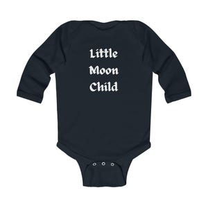 Little Moon Child Infant Bodysuit, Gothic Script, Spiritual Baby Clothes, Celestial Vibes, Hippie Parents, Nap Lovers