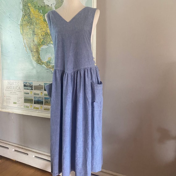 80s Denim Jumper Dress