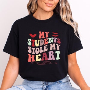 Valentines Day T-Shirt Valentine Teacher Shirt Retro Valentine Gift Valentine Tee Valentine Sweatshirt Valentine Gift for Her Teacher Tee