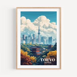 Tokyo Japan Travel Print, Wall Decor Tokyo Art Print, Tokyo Poster Japan Travel Prints, Tokyo Art Print, Tokyo Wall Art, Digital Download