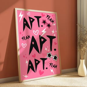 Póster APT APATEU, decoración de habitación de moda, póster colorido, arte de pared imprimible, descarga digital