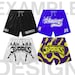 Mesh Shorts Mockup V.1, Editable Photoshop & Photopea Template, Front ...
