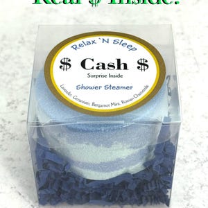 Shower Steamer Custom Money Gift for Her Cash Surprise Gift Single Shower Steamers Favor Surprise Inside Steamer Set Unique Stocking Stuffer