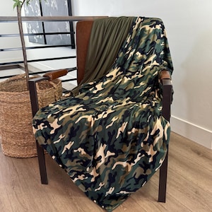 Weiche Decke für Jungen Butterweich Erwachsene Teen Kind Swaddle Decke Armee Camouflage Dehnbar Komfort werfen Reise Grün Camo Decke für Erwachsene