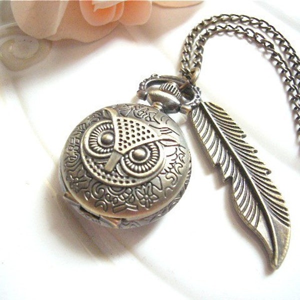 SALE--The Guardians Pocket Watch Charm Necklace -Vinatge Pocket Watch Collection