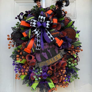 Halloween wreath, Witch wreath, happy Halloween wreath, fall wreath
