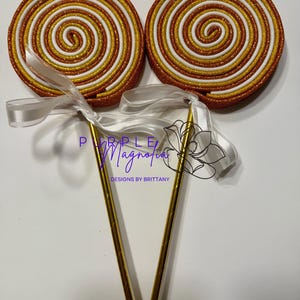 Foam lollipops, candy corn glitter Halloween lollipops, wreath attachment