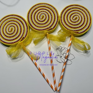 Foam lollipops, candy corn Halloween lollipops, wreath attachment