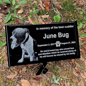 Customized Memorial Stone Plaque for Human,Pets,Dog,Cat, Personalized Engraved Gravestone for Lost Loved OneM