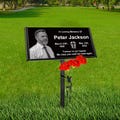 Personalized Memorial Plaque for Humans,Customized Engraved Gravestone,Temporary Grave Marker for Cemetery Decoration (for Humans) product logo