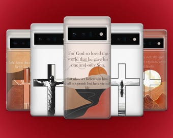Christian Phone Case Bible verses Cover for Google Pixel 10, 9A, 9ProXL, 8A, 8Pro, 7Pro, 7A, Samsung S25, S24, A17, A56 iPhone 17, 16, 15 14