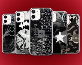 Grunge Gothic Retro Phone Case Death Cover for iPhone 17, 16E, 15, 14, 13, 12 Pixel 10, 9Pro, XL, 8A, 7A, 6A Samsung S25fe, S24, S23 A17 A56