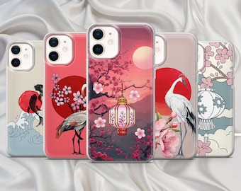 Japanese Phone Case Cherry Blossoms Cover for iPhone 17, 16, 15, 14, 13, 12 Pixel 10, 9Pro, XL, 8A, 7A, 6A Samsung S25fe, S24, S23, A17, A56