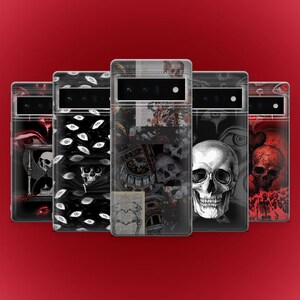 Gore Skeleton Phone Case Bloody Eye Cover for Google Pixel 10, 9A, 9ProXL, 8A, 8Pro, 7Pro, 7A Samsung S25Fe, S24, A56 A17 iPhone 17 16 15 14