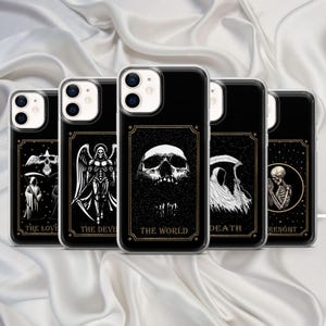 Funda para teléfono con diseño de cartas del tarot, estilo gótico y brujería, para iPhone 16Pro 15 14 13 12 Google Pixel 9Pro XL, 8A, 7A, 7Pro, 6A, 6Pro, Samsung S24fe, S23fe, S22