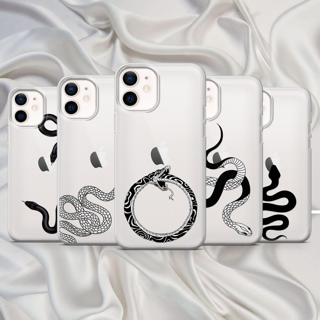 Snake Phone Protector Black Snakes Phone Case Serpent Cover for iPhone 17, 16E, 15, 14, 13 ...