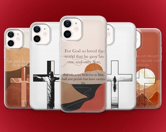 Christian Phone Case Bible verses Cover for iPhone 17, 16E, 15, 14, 13, 12 Pixel 10, 9Pro, XL, 8A, 7A, 6A Samsung S25fe, S24fe, S23, A17 A56