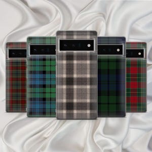 Scottish Flannel Phone Case Tartan Cover for Google Pixel 9Pro, XL, 8A, 8Pro, 7Pro, 7A, 6A, Samsung S24Fe S23Ultra A16 iPhone 16Pro 15 14 13