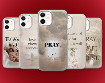 Christian Phone Case Bible verses Cover for iPhone 17, 16E, 15, 14, 13, 12 Pixel 10, 9Pro, XL, 8A, 7A, 6A Samsung S25fe, S24fe, S23, A17 A56