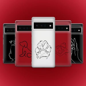 Funda para móvil con diseño de huella de perro para Google Pixel 10, 9A, 9ProXL, 8A, 8Pro, 7Pro, 7A; Samsung S25Fe, S24, A56, A17; iPhone 17Pro, 16A, 15, 14