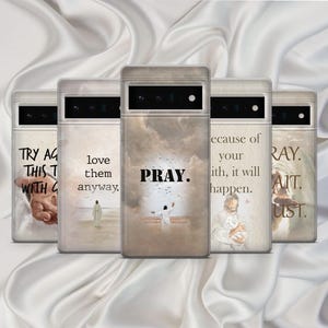 Christian Phone Case Bible verses Cover for Google Pixel 9Pro XL, 8A, 8Pro, 7Pro, 7A, 6A Samsung S24Fe, S23Ultra, A16 iPhone 16Pro, 15 14 13